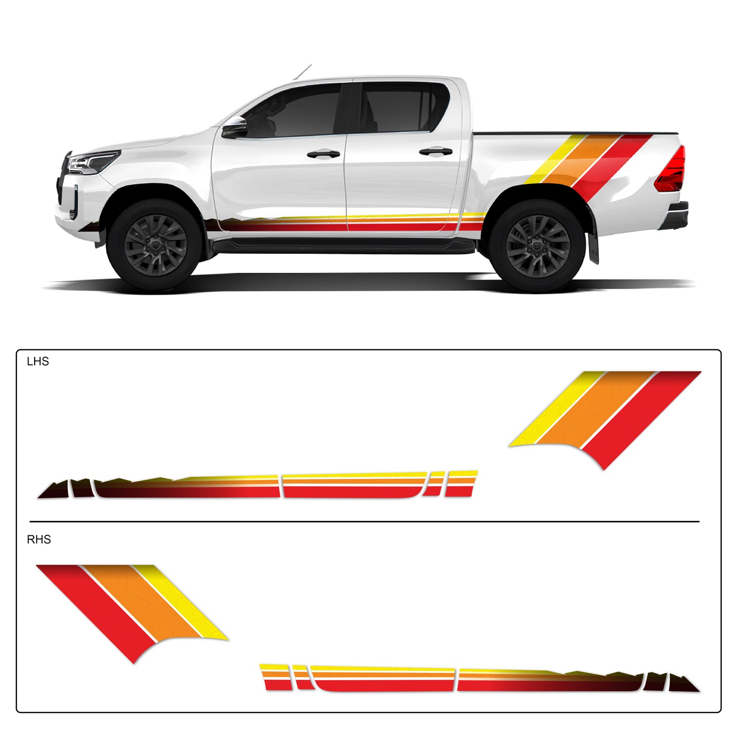 IDE PARTIAL X SERIES - Classic Cruiser Edition for TOYOTA Hilux (Super White)