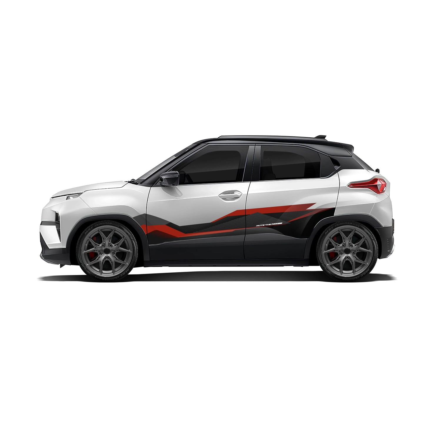 Mute The Noise Edition Graphics for Tata Punch white