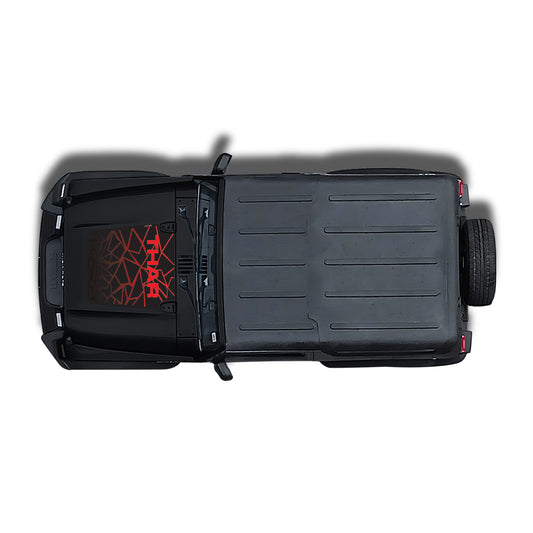 IDE Graphics Series - Explorer Edition | Only Bonnet decal for Mahindra Thar / Napoli Black