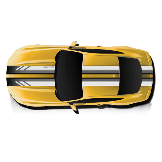 IDE PREMIUM GRAPHICS SERIES - GT Edition Top for Ford Mustang (Triple Yellow)