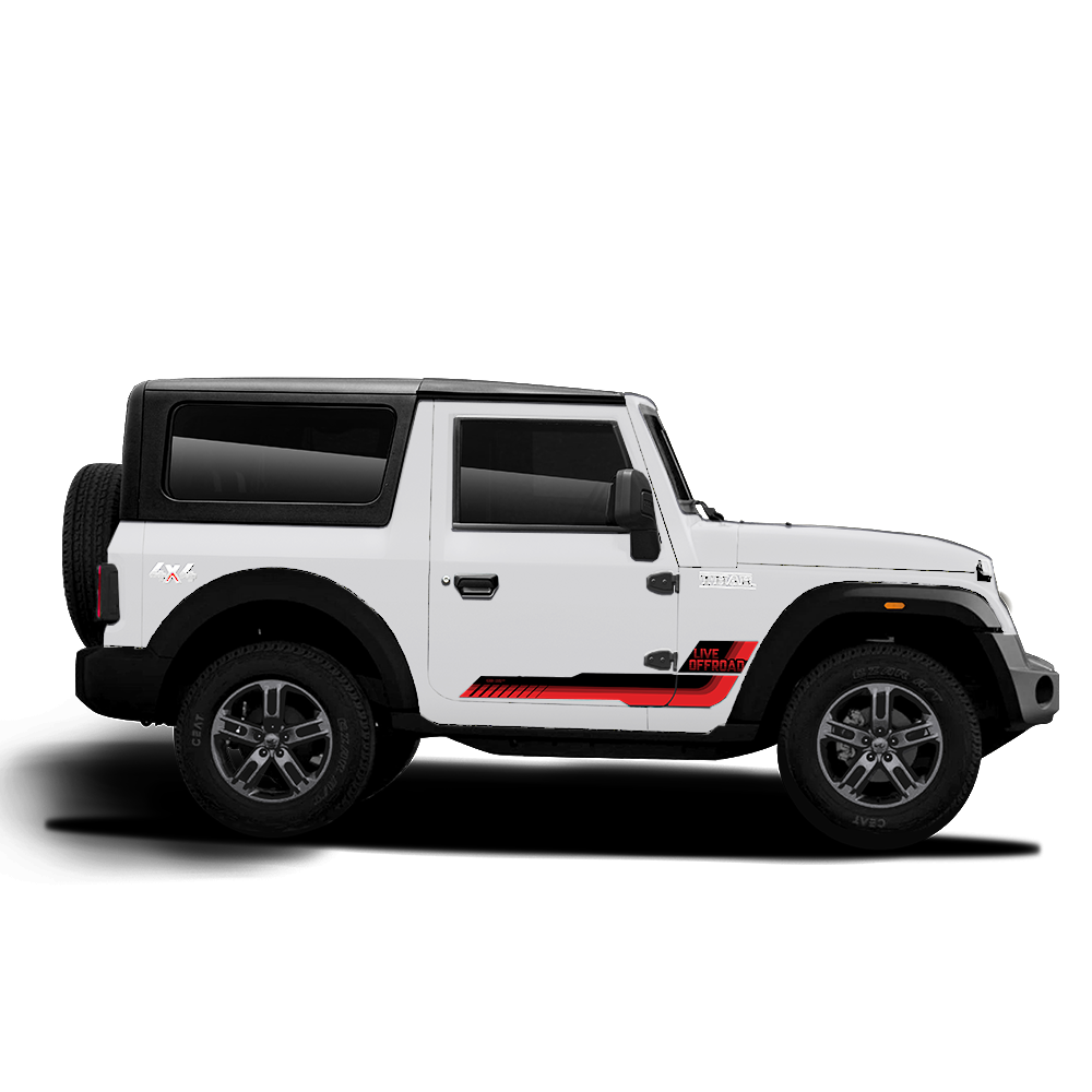 IDE Graphics Series - Classic Edition for Mahindra Thar / Everest White