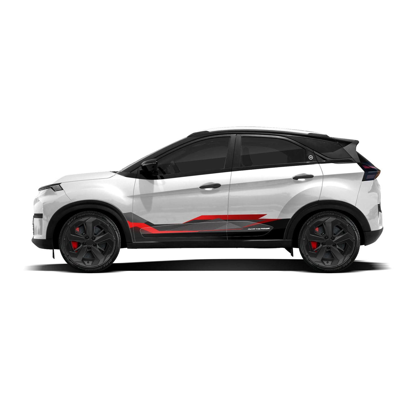 Mute The Noise Edition Graphics for Tata Nexon white