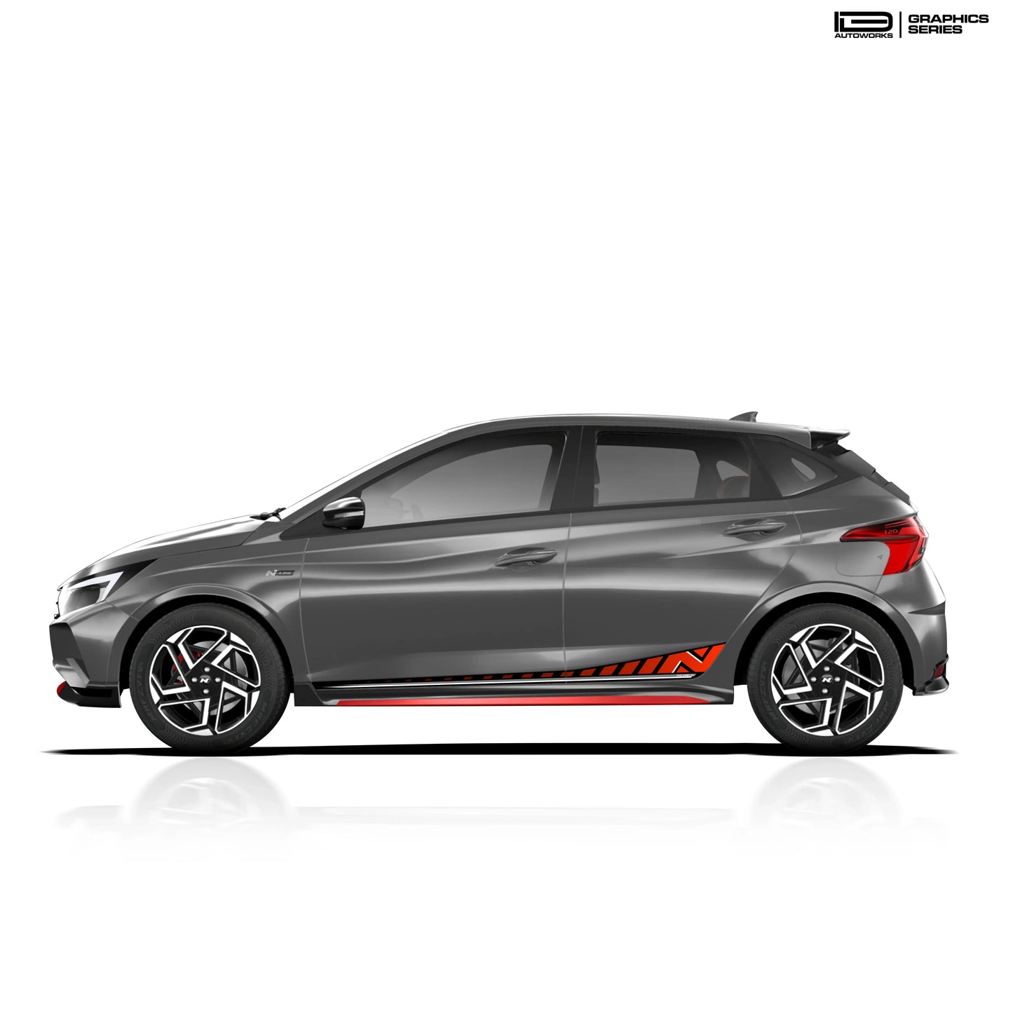 N Series Graphics for Hyundai i20 grey