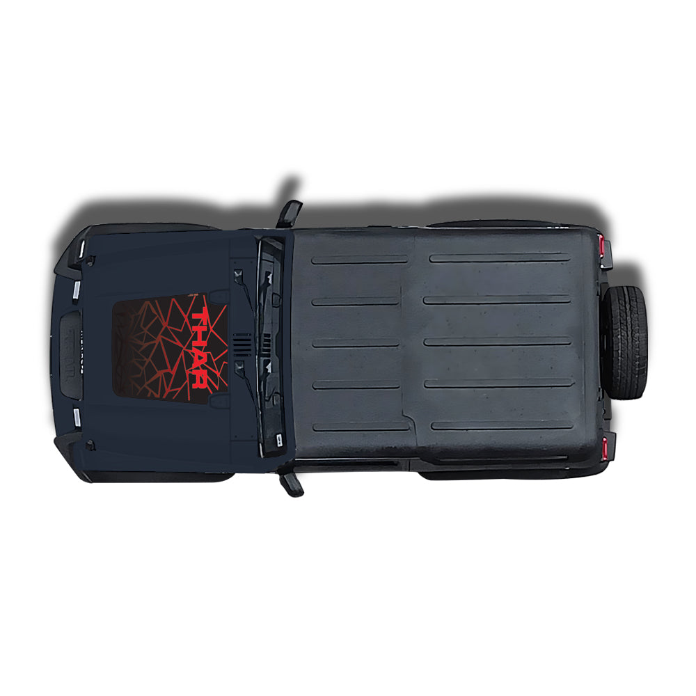 IDE Graphics Series - Explorer Edition | Bonnet Decal for Mahindra Thar / Aquamarine