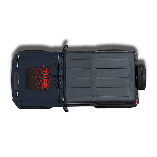 IDE Graphics Series - Explorer Edition | Bonnet Decal for Mahindra Thar / Aquamarine