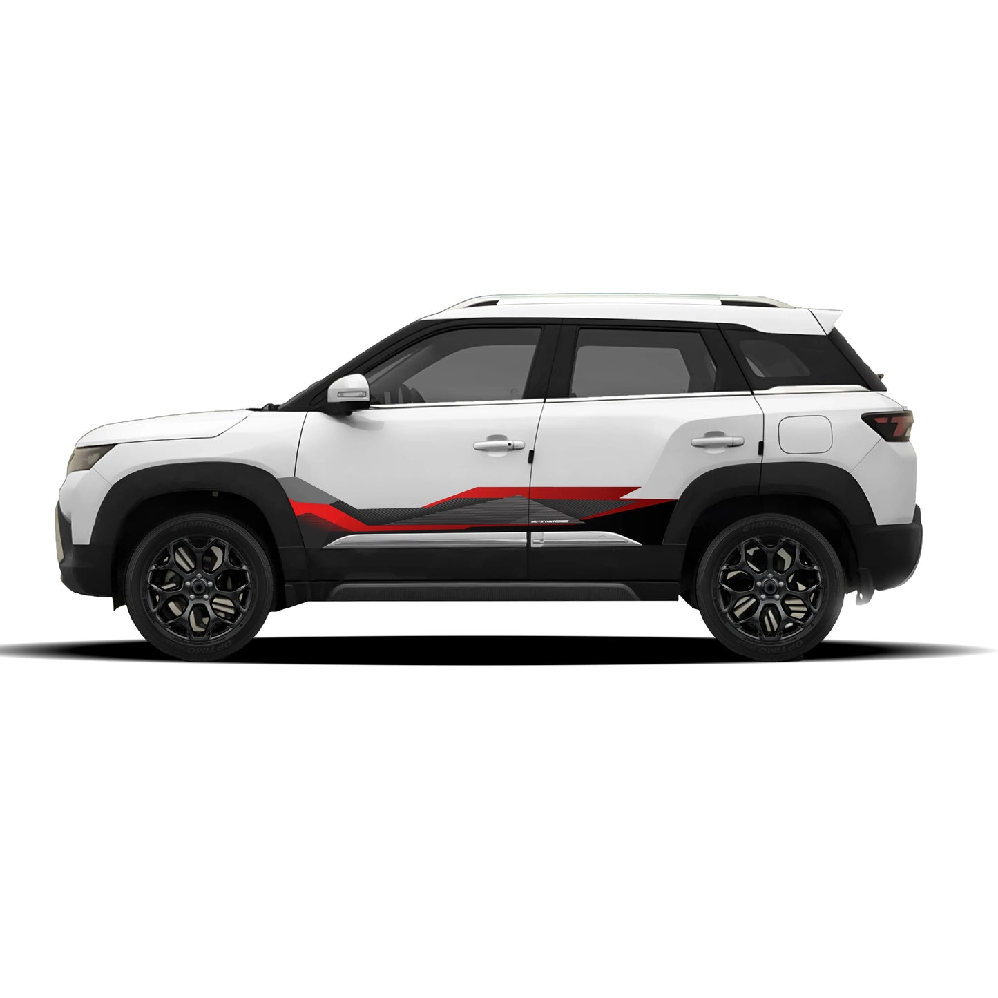 Mute The Noise Edition Graphics for Maruti Brezza white