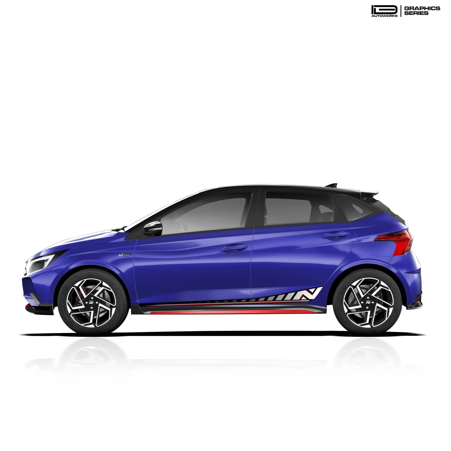 N Series Graphics for Hyundai i20 blue