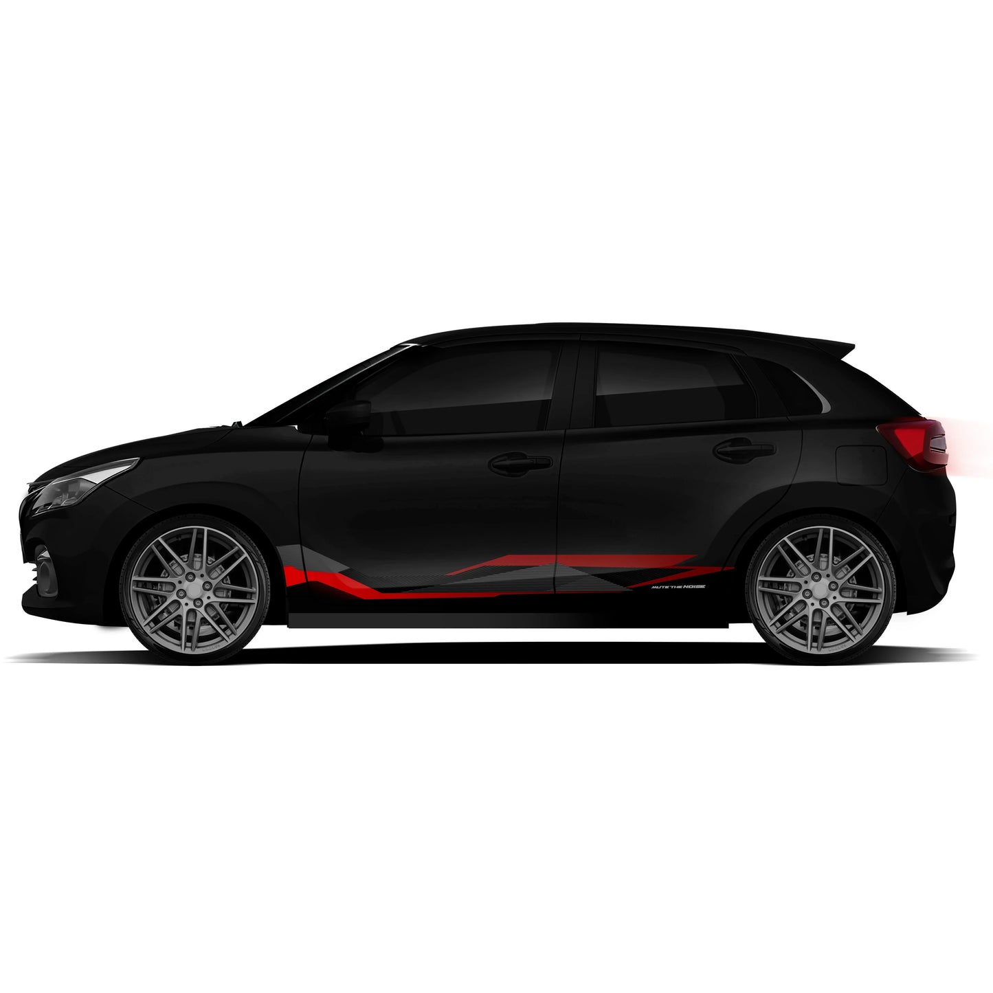 Mute The Noise Edition Graphics for Maruti Suzuki Baleno black
