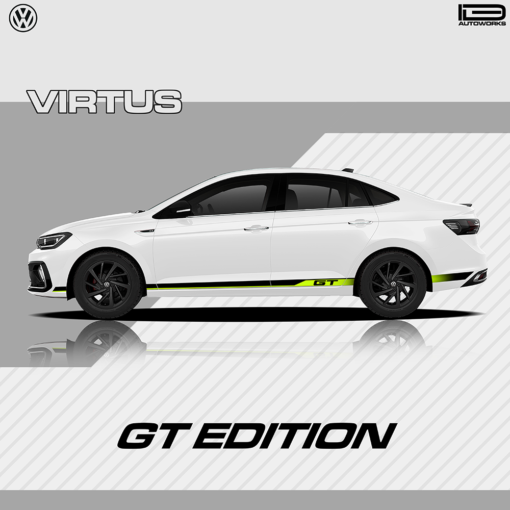 IDE Graphics Series - GT Edition for Volkswagen Virtus (Candy White)