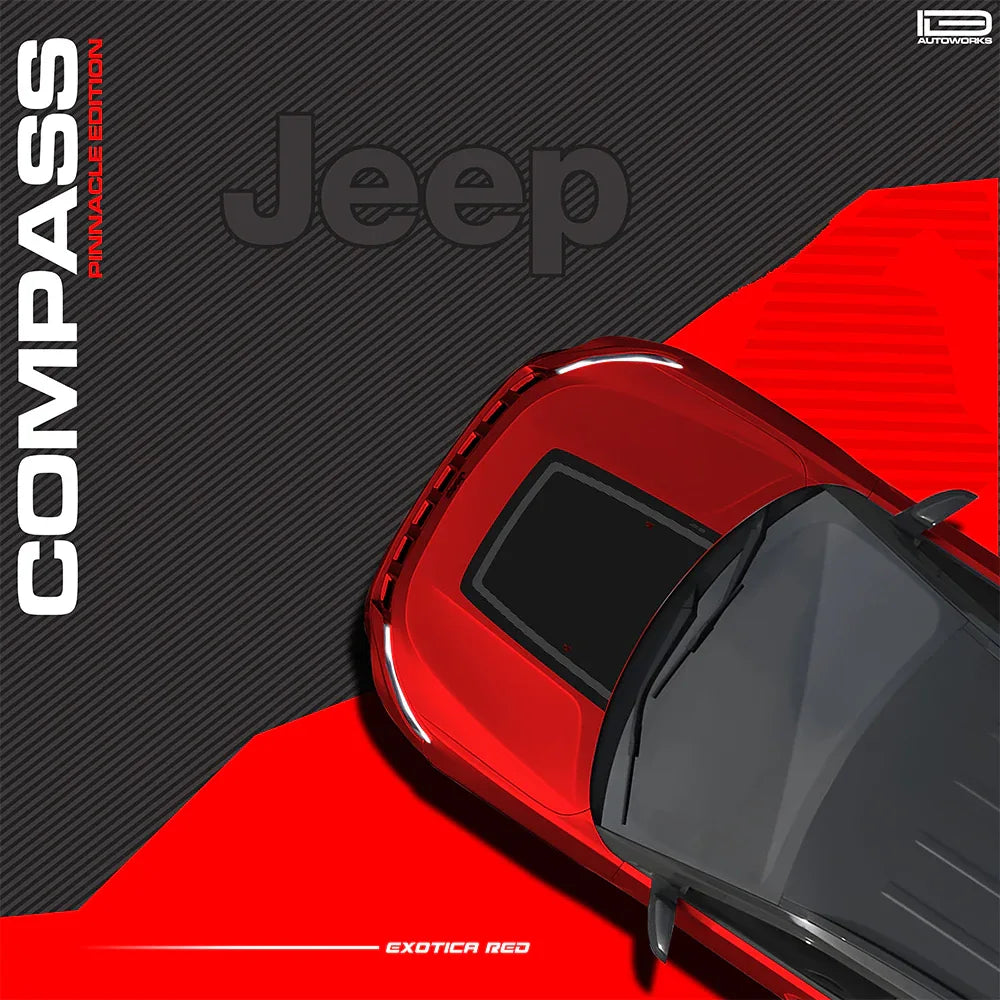 Pinnacle Edition Bonnet Graphics for Jeep Compass red