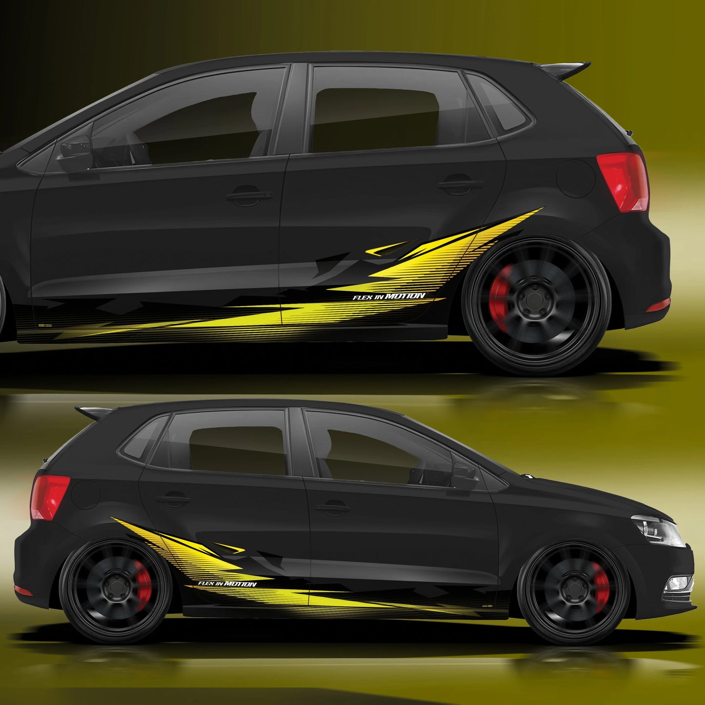 Flex in Motion Edition Graphics for VW Polo black