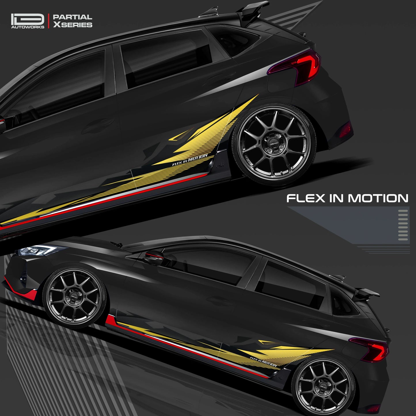 Flex in Motion Edition Graphics for Hyundai i20 black