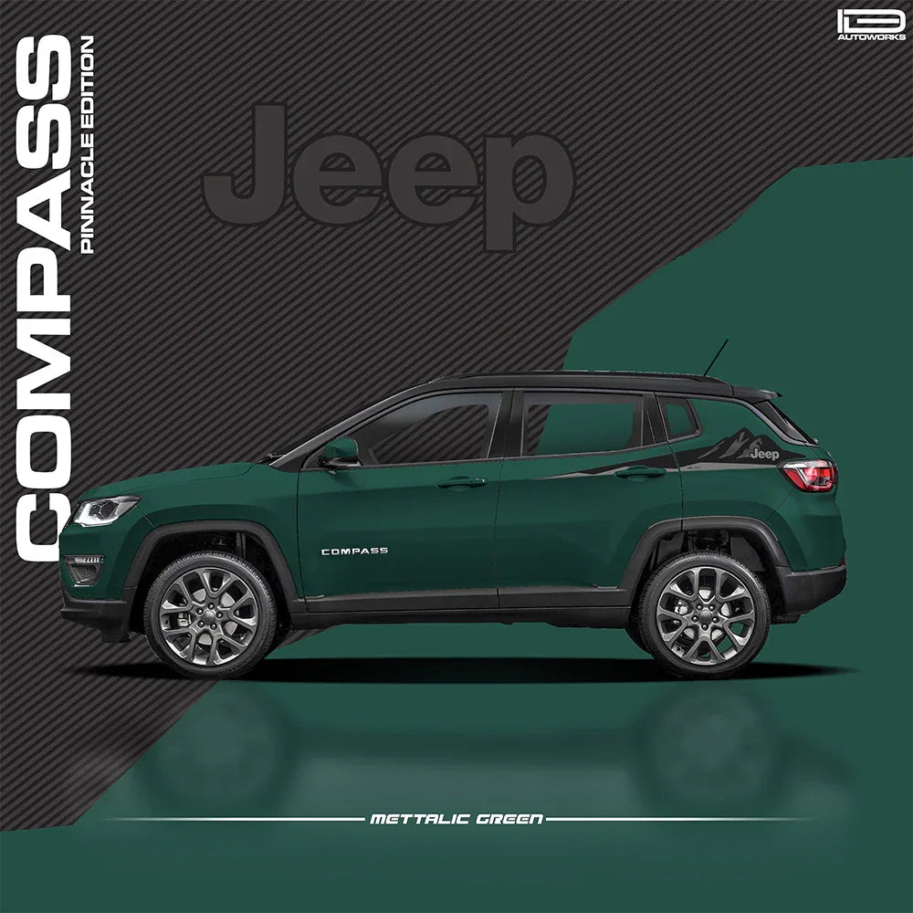 Pinnacle Edition Side Graphics for Jeep Compass Green