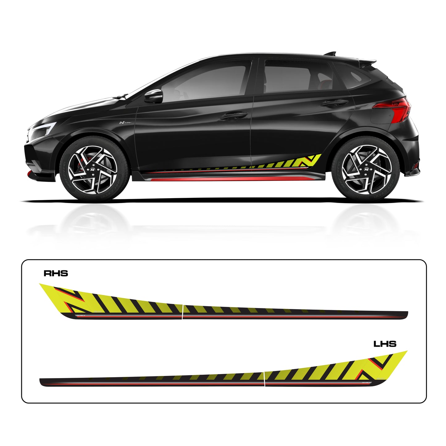 IDE GRAPHICS SERIES - N Series for Hyundai i20 (Abyss Black)