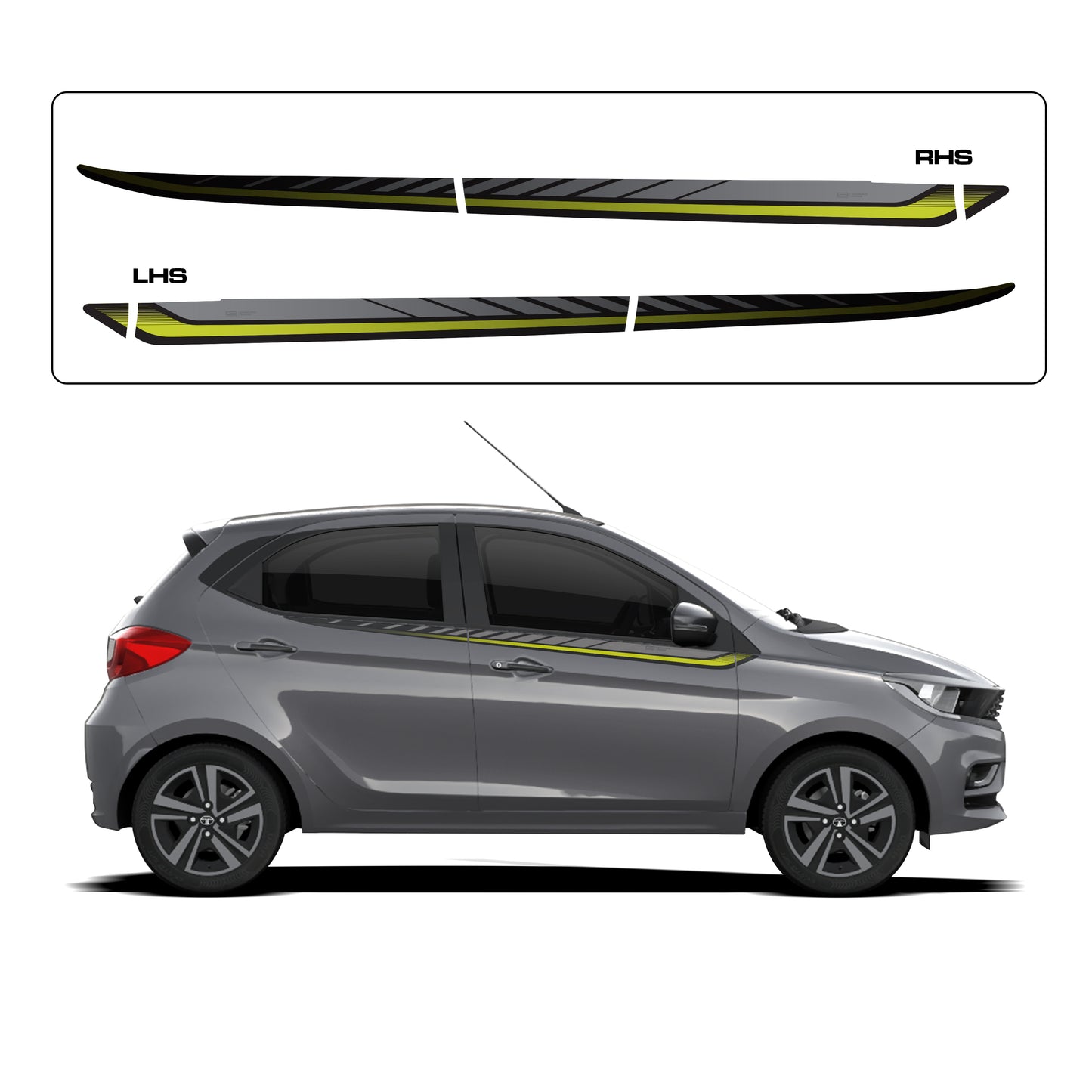 IDE GRAPHICS SERIES - Offbeat Edition for Tata Tiago (Daytona Grey)