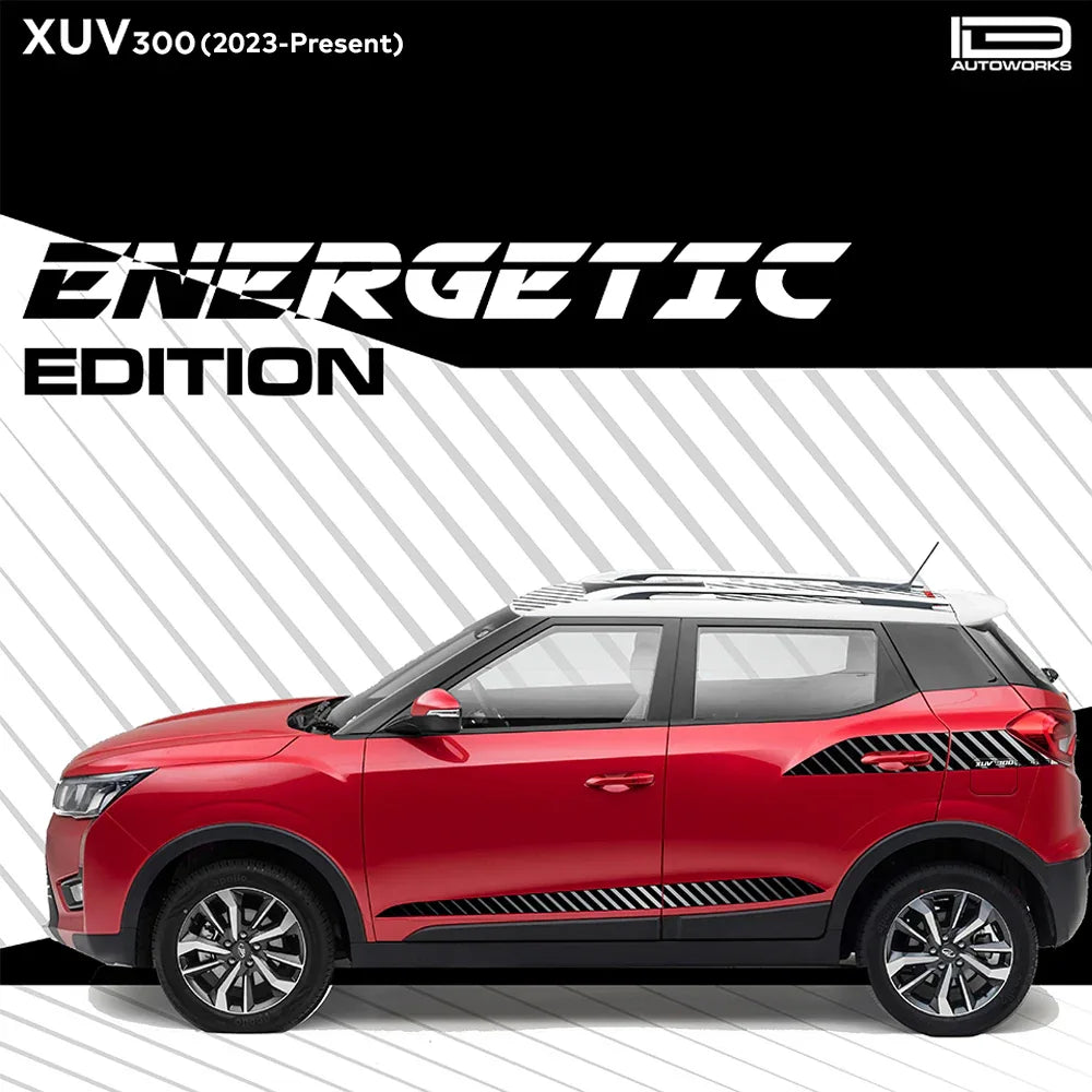 Energetic Edition Graphics for Mahindra XUV 300 red
