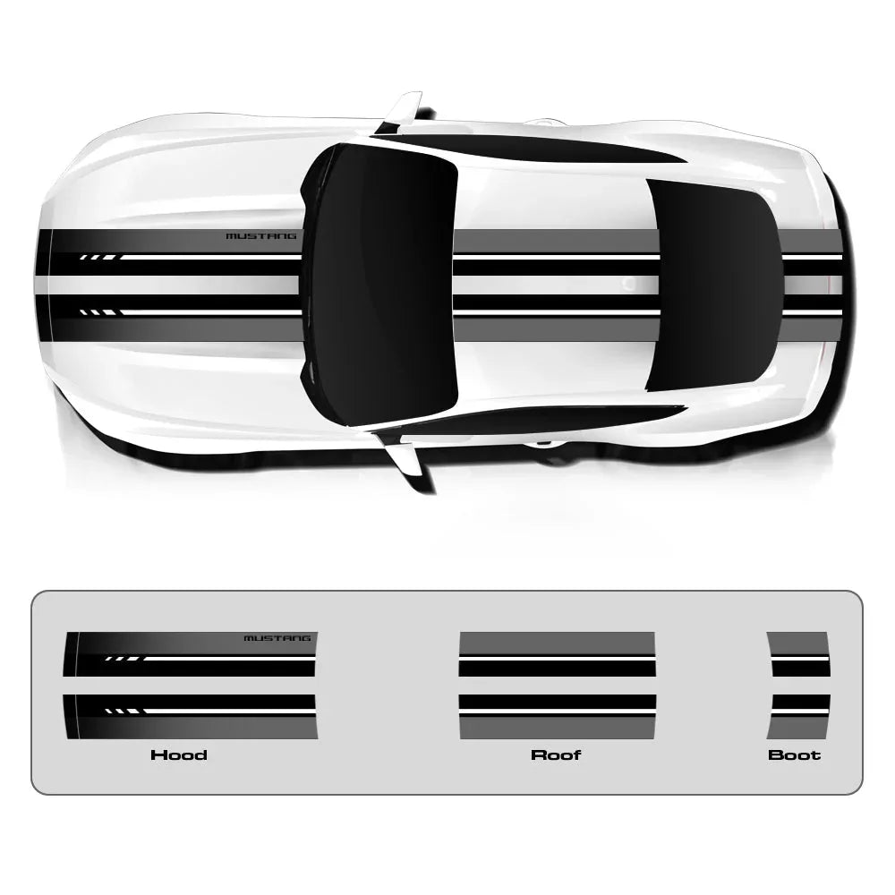 ThunderHorse Edition IDE Graphics for Ford Mustang white