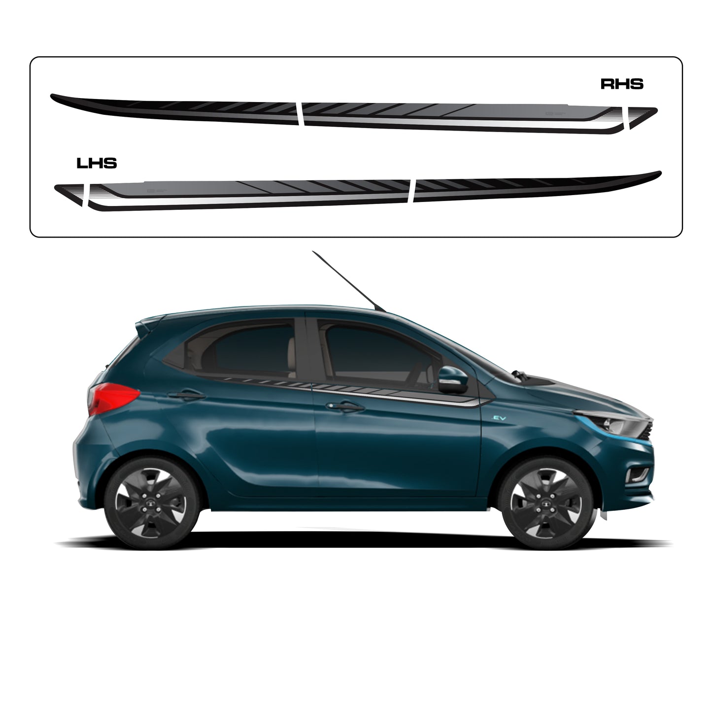 IDE GRAPHICS SERIES - Offbeat Edition for Tata Tiago (Teal Blue)