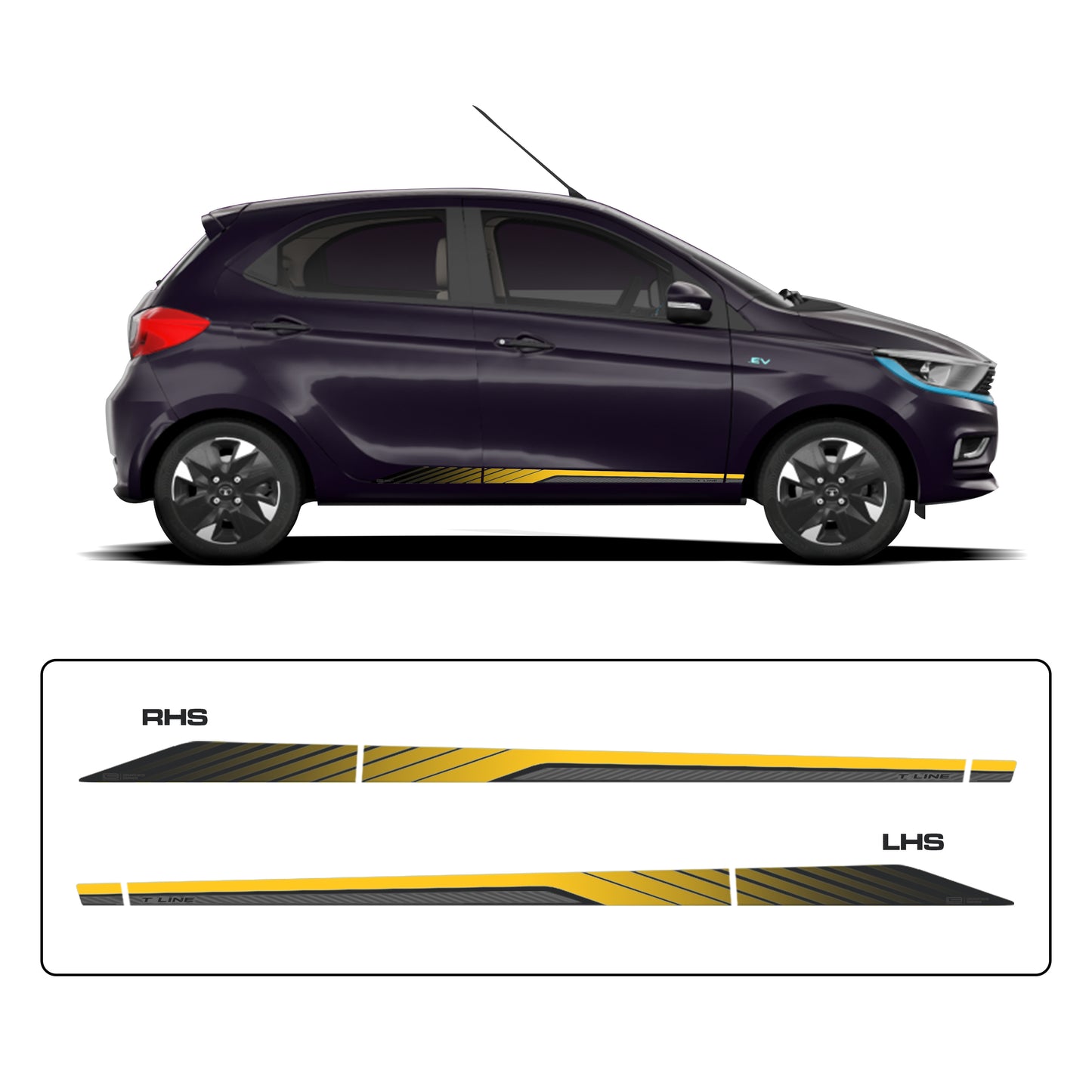 IDE GRAPHICS SERIES - Bevel Edition for Tata Tiago (Midnight Plum)