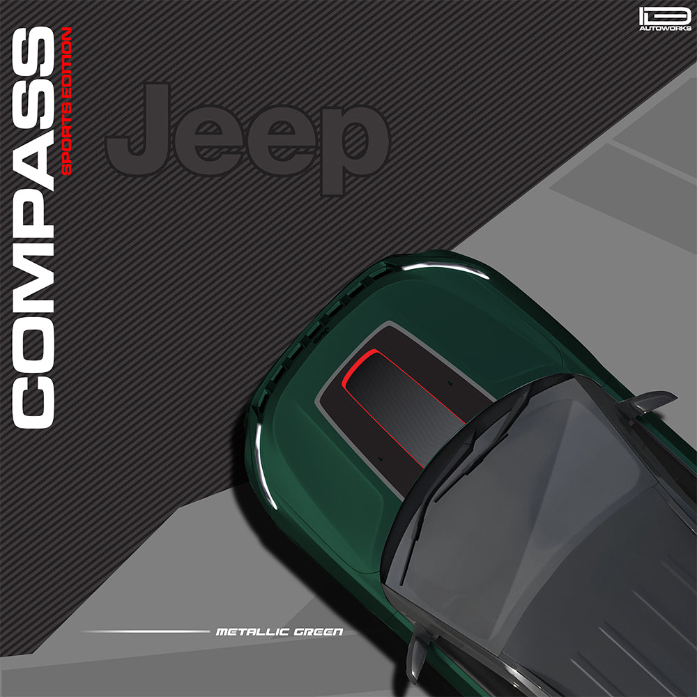 IDE GRAPHICS SERIES - Sports Edition (Only Bonnet Decal) for JEEP Compass / 2017-Present