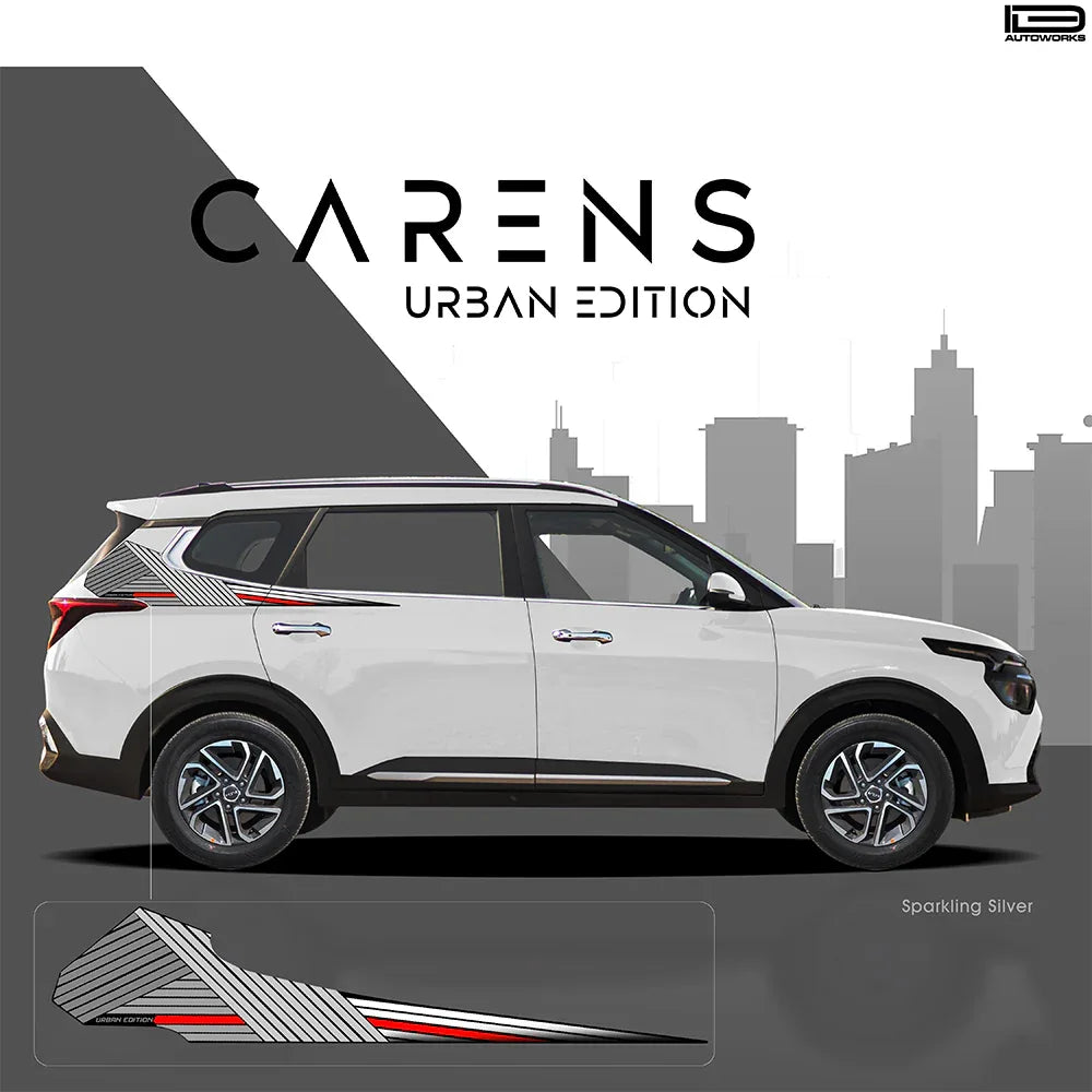 Urban Edition Car Graphics Kit for Kia Carens white