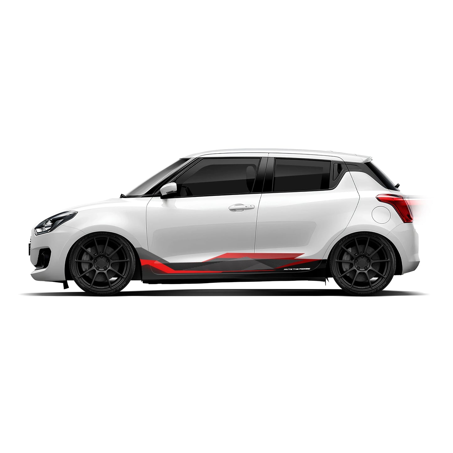 Mute The Noise Edition Graphics for Maruti Suzuki Swift white