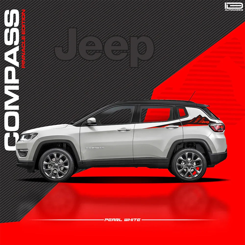Pinnacle Edition Side Graphics for Jeep Compass white