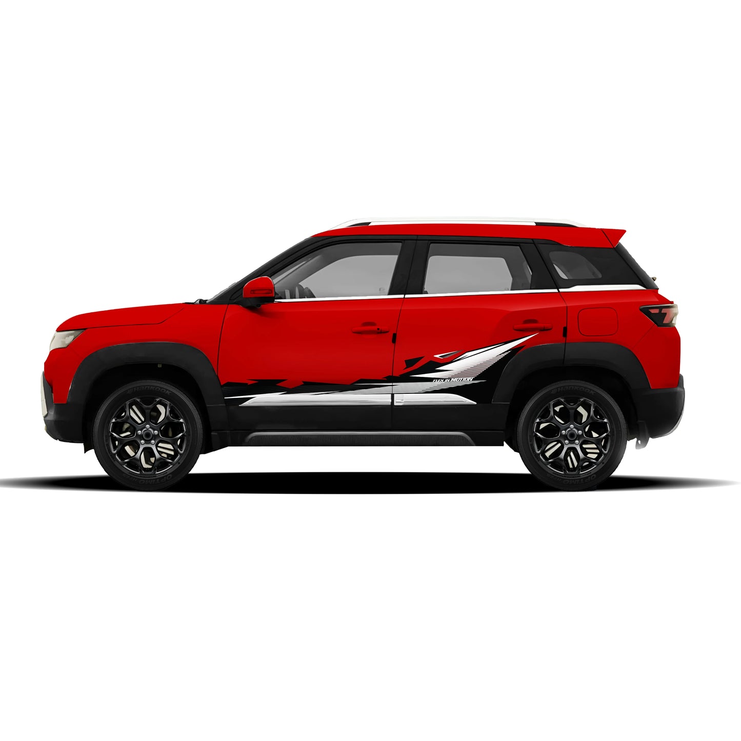 Flex in Motion Edition Graphics for Maruti Brezza red