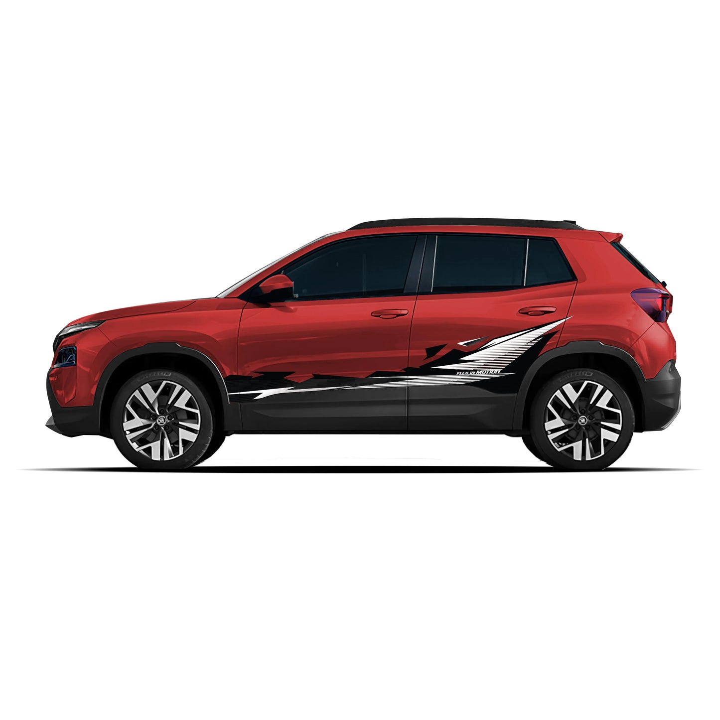 Flex in Motion Edition Graphics for Skoda Kylaq red