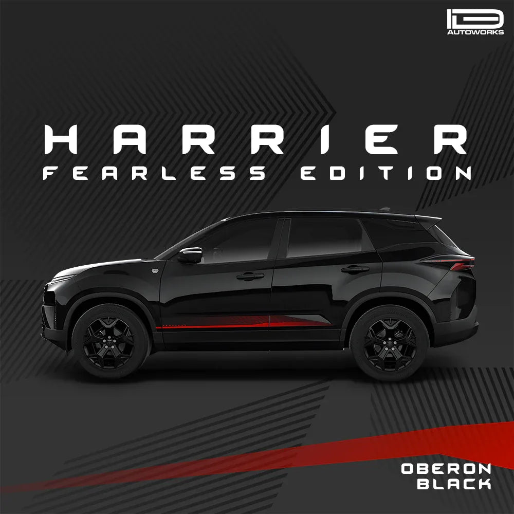 Fearless Edition Car Graphics for Tata Harrier black