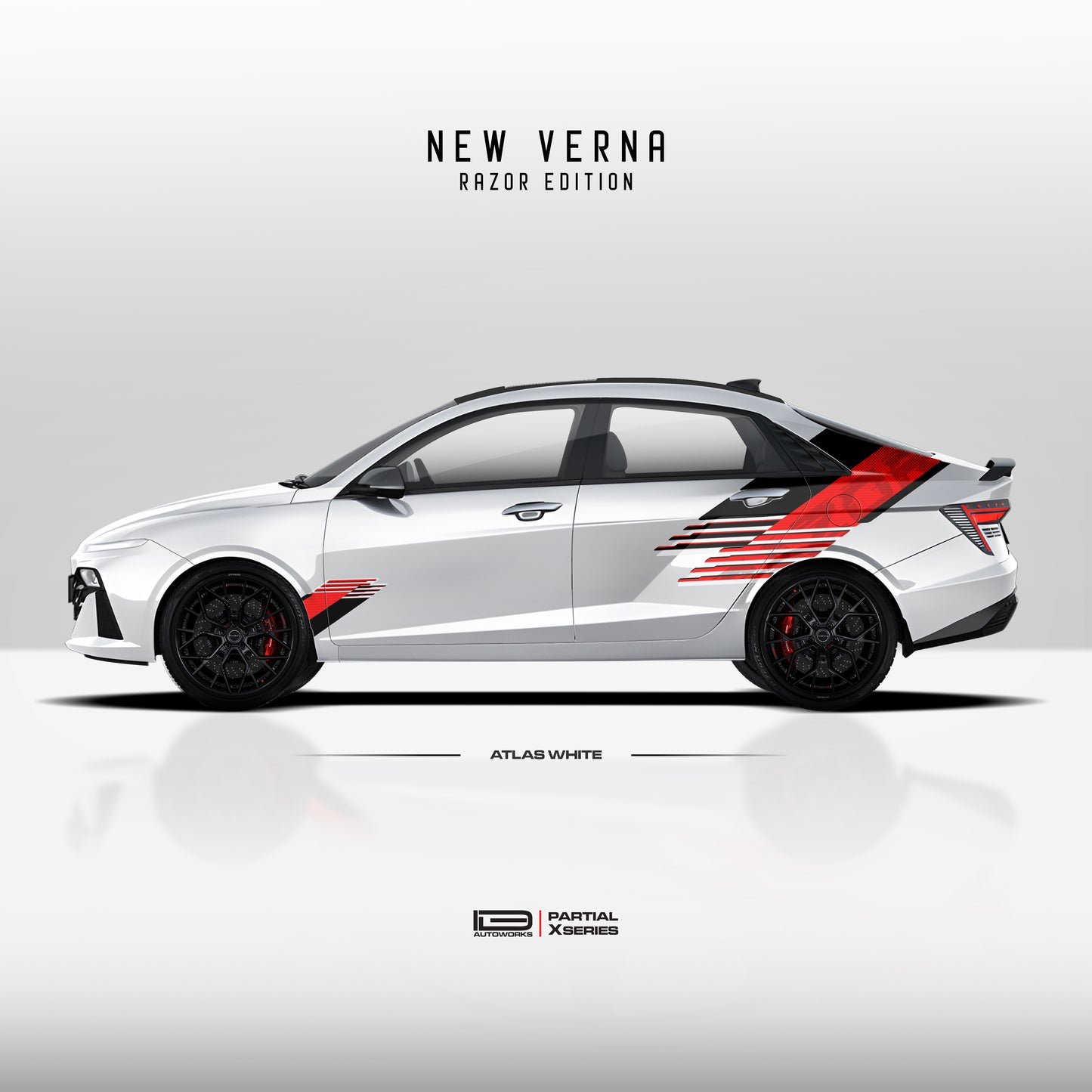 IDE PARTIAL X SERIES - Razor Edition for New Verna (Atlas White)