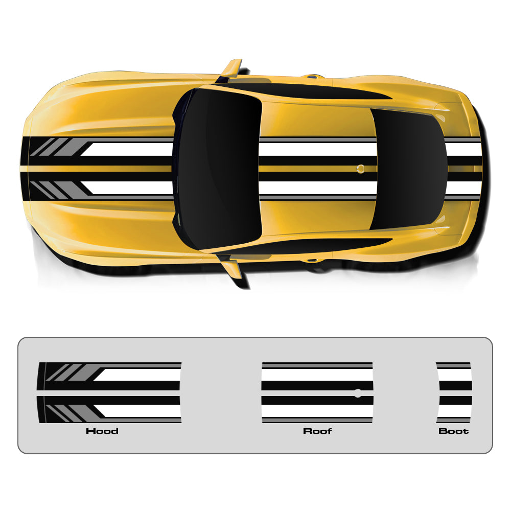 IDE PREMIUM GRAPHICS SERIES - Cascade Edition Top for Ford Mustang (Triple Yellow)