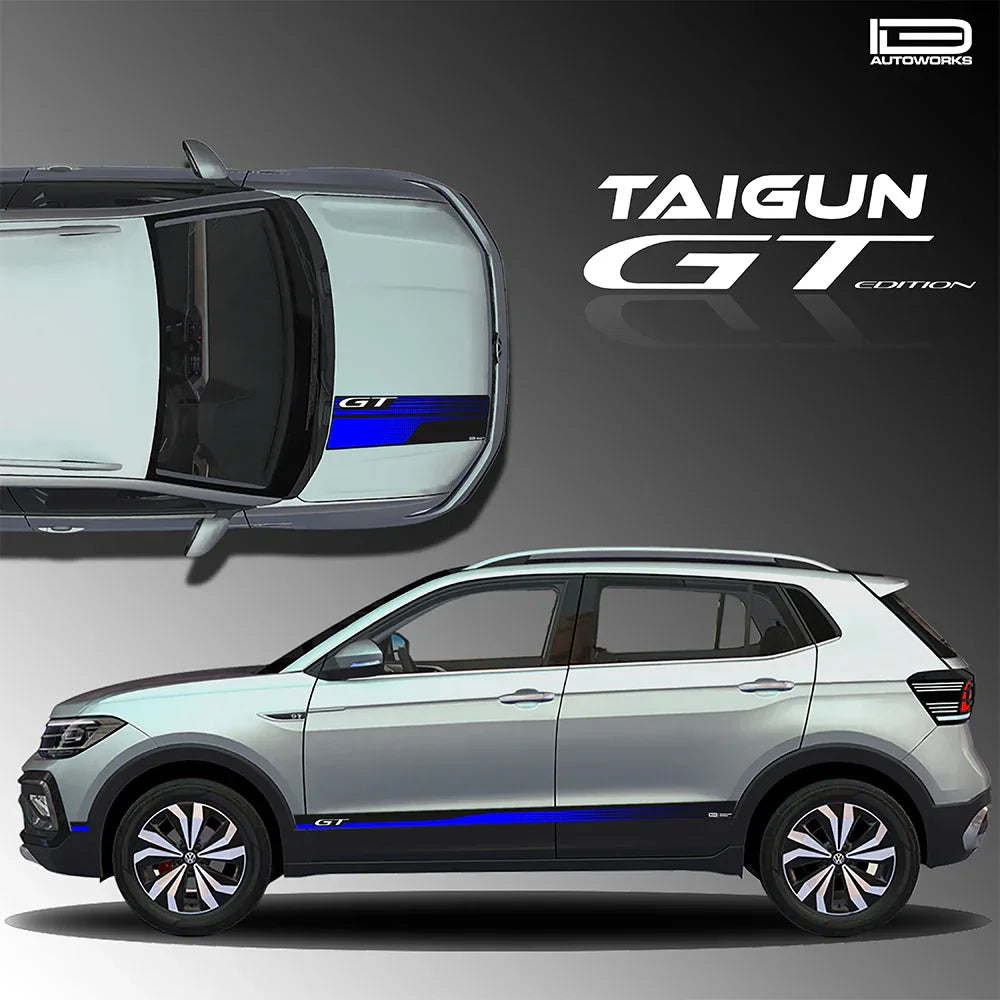 GT Edition Graphics for VW Taigun silver