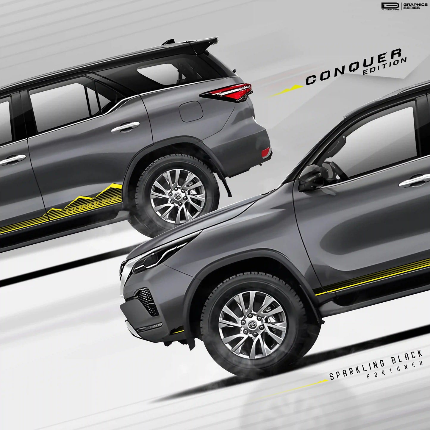 Conquer Edition Graphics for Toyota Fortuner grey