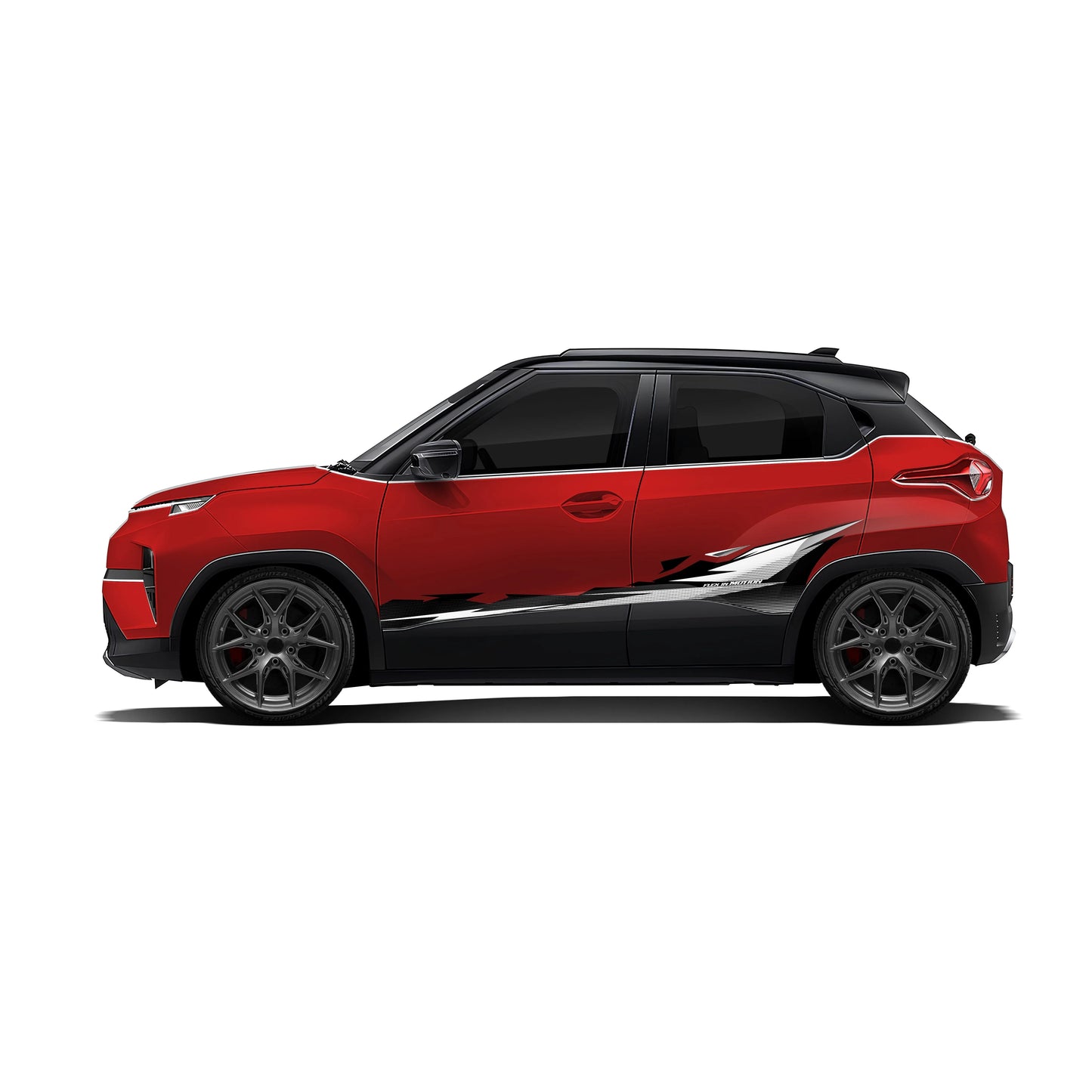 Flex in Motion Edition Graphics for Tata Punch red