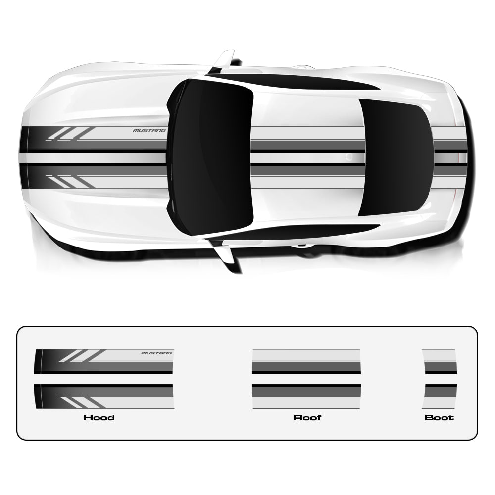 IDE PREMIUM GRAPHICS SERIES - GT Edition Top for Ford Mustang (Oxford White)