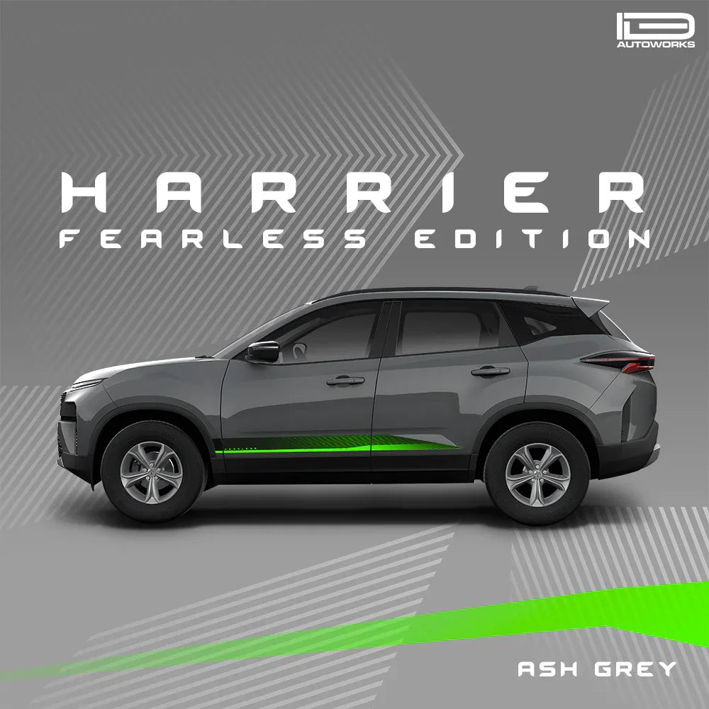 Fearless Edition Car Graphics for Tata Harrier grey