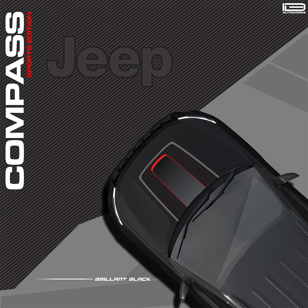 IDE GRAPHICS SERIES - Sports Edition (Only Bonnet Decal) for JEEP Compass / 2017-Present