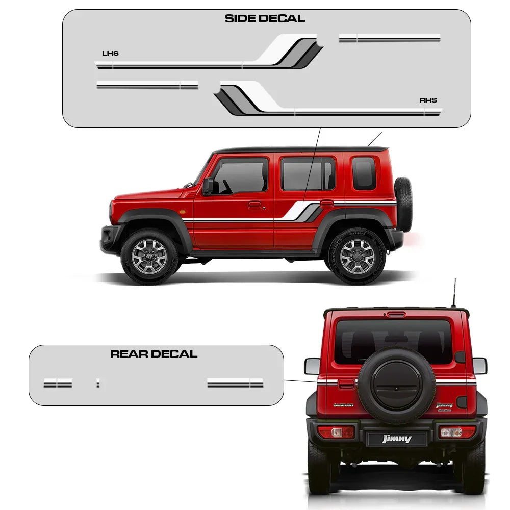 Baroque Edition Graphics for Maruti Suzuki Jimny red