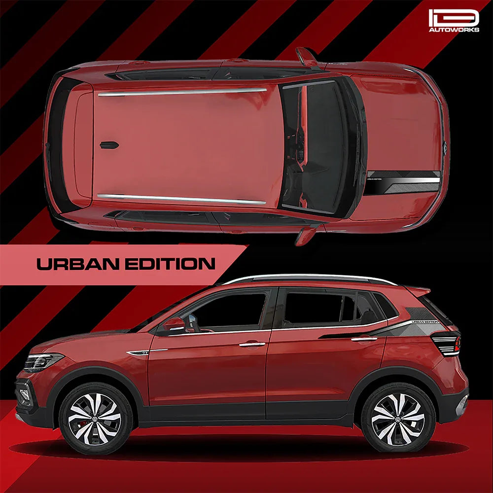Urban Edition Graphics for VW Taigun red