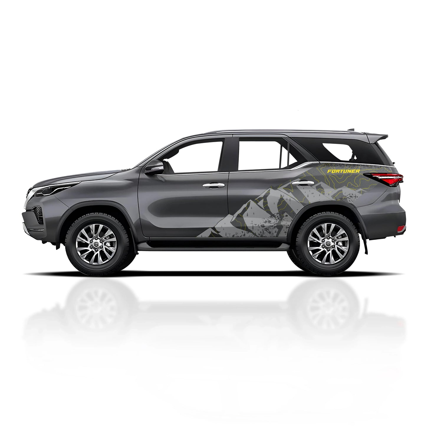 Alpha Overland Edition Graphics for Toyota Fortuner grey