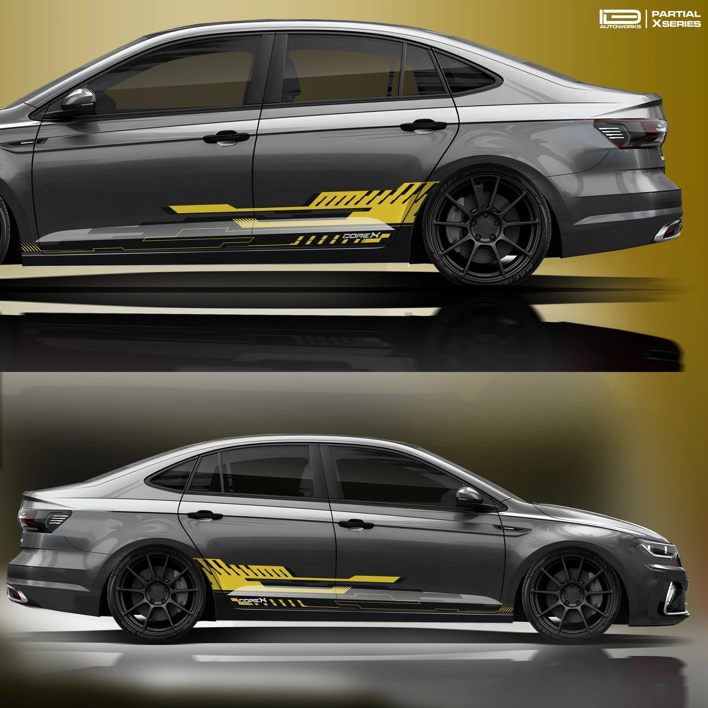 CoreX Edition Graphics for VW Virtus grey
