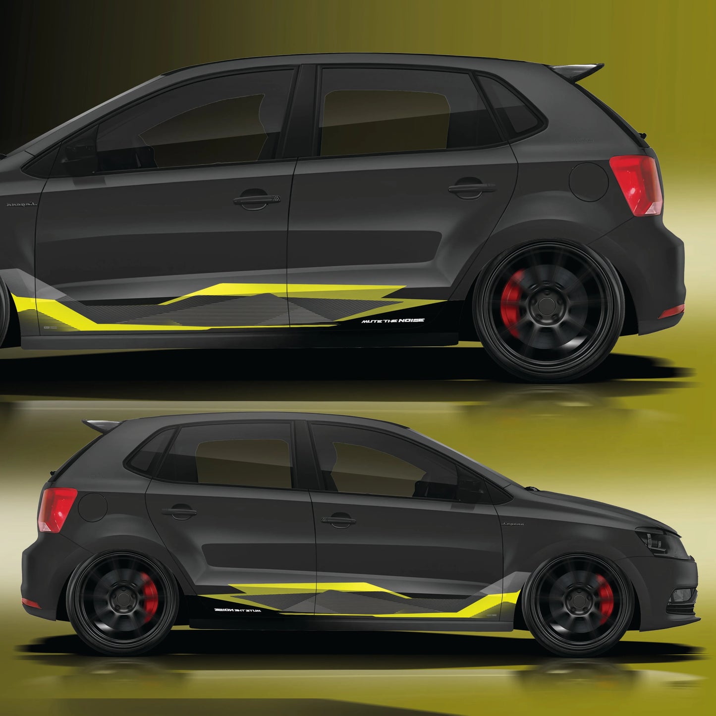 Mute The Noise Edition Graphics for VW Polo black