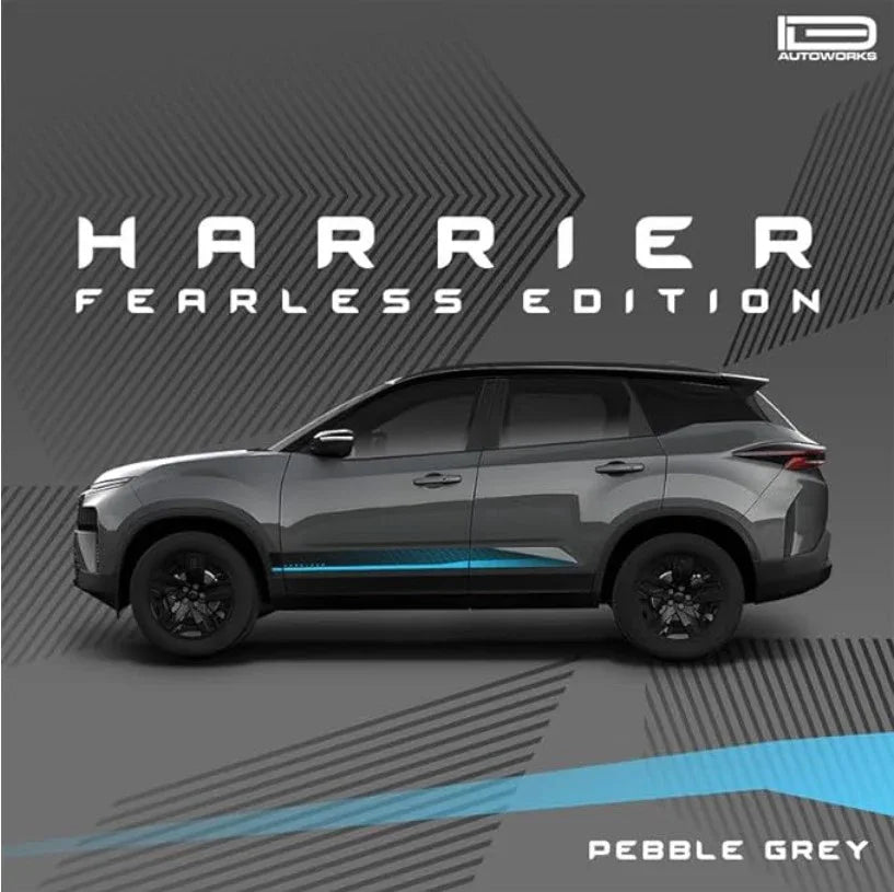 Fearless Edition Car Graphics for Tata Harrier grey