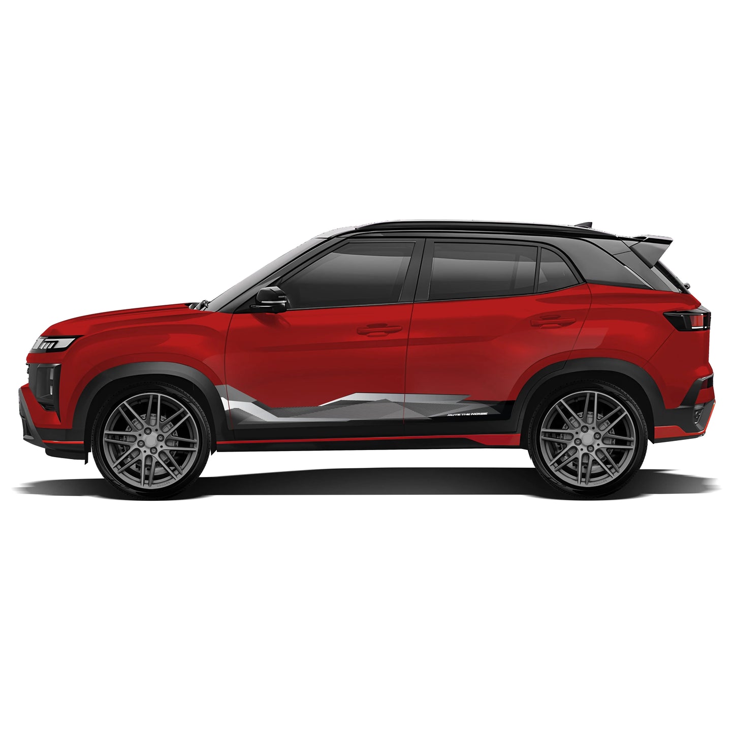 Mute The Noise Edition Graphics for Hyundai Creta red