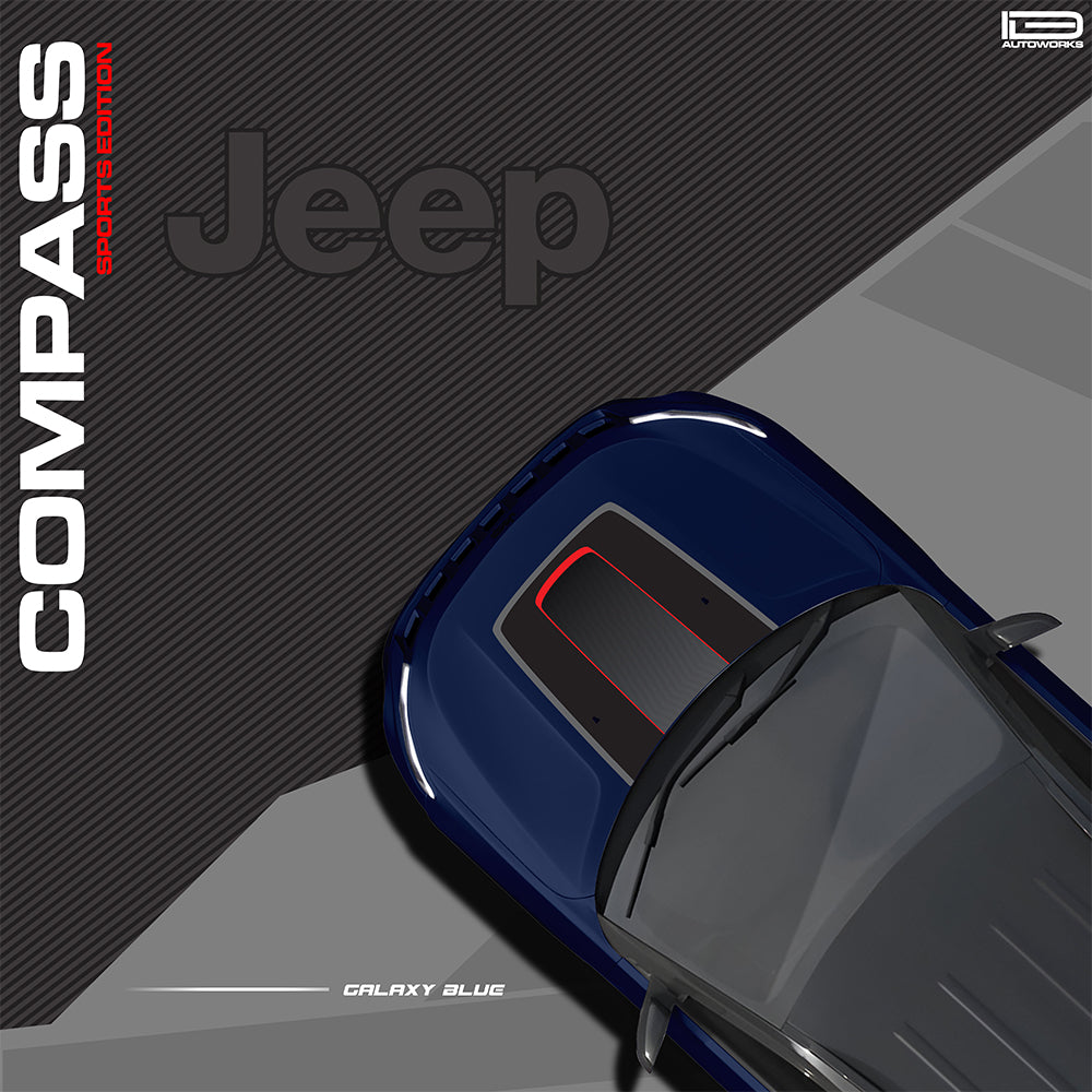 IDE GRAPHICS SERIES - Sports Edition (Only Bonnet Decal) for JEEP Compass / 2017-Present