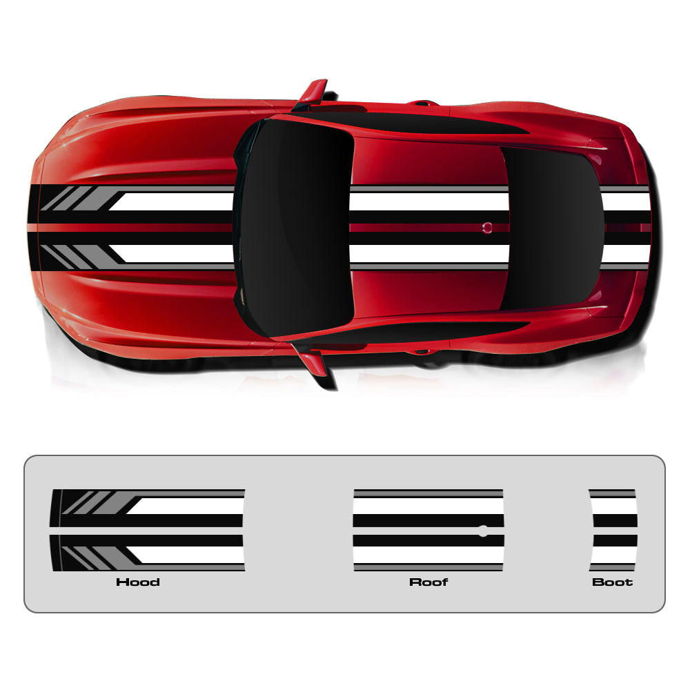 IDE PREMIUM GRAPHICS SERIES - Cascade Edition Top for Ford Mustang (Race Red)