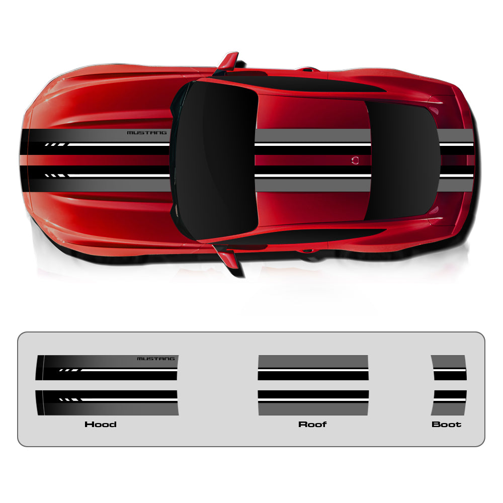 IDE PREMIUM GRAPHICS SERIES - ThunderHorse Edition Top for Ford Mustang (Race Red)