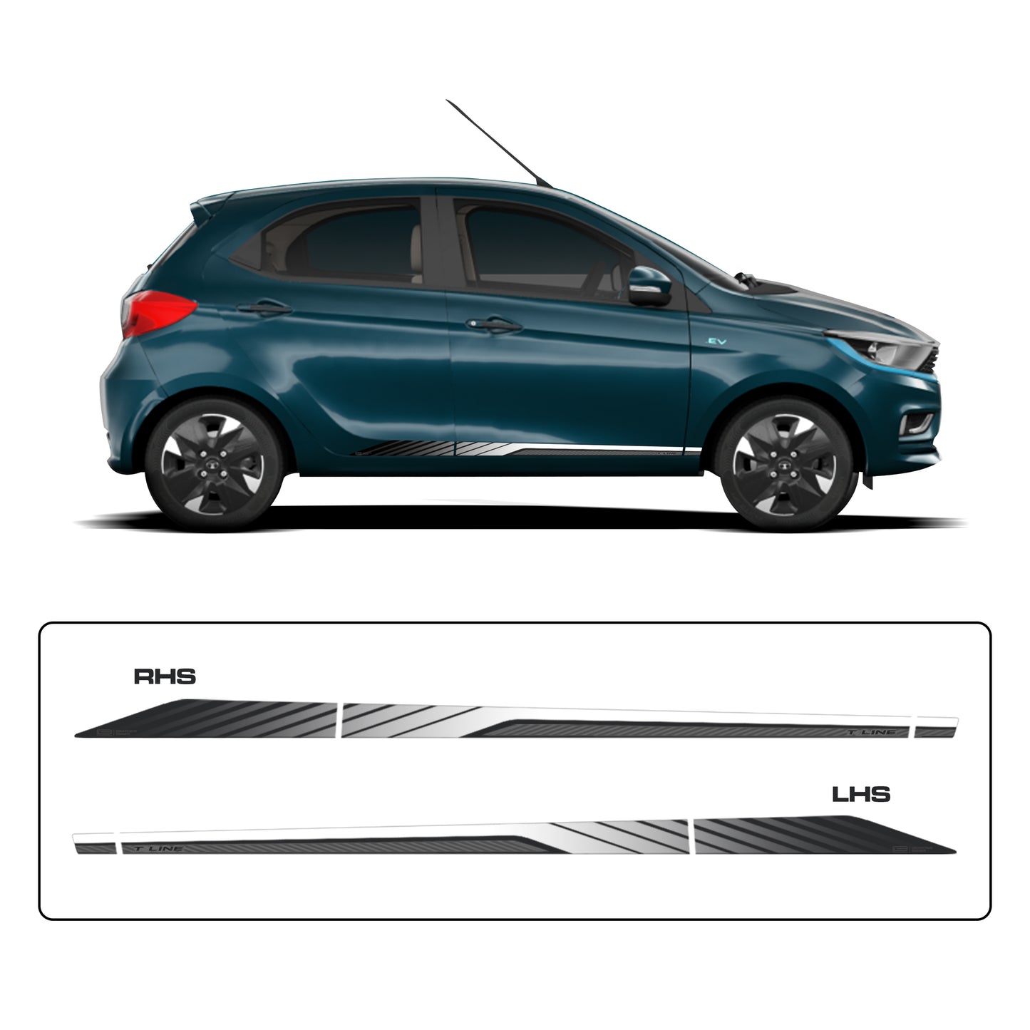 IDE GRAPHICS SERIES - Bevel Edition for Tata Tiago (Teal Blue)