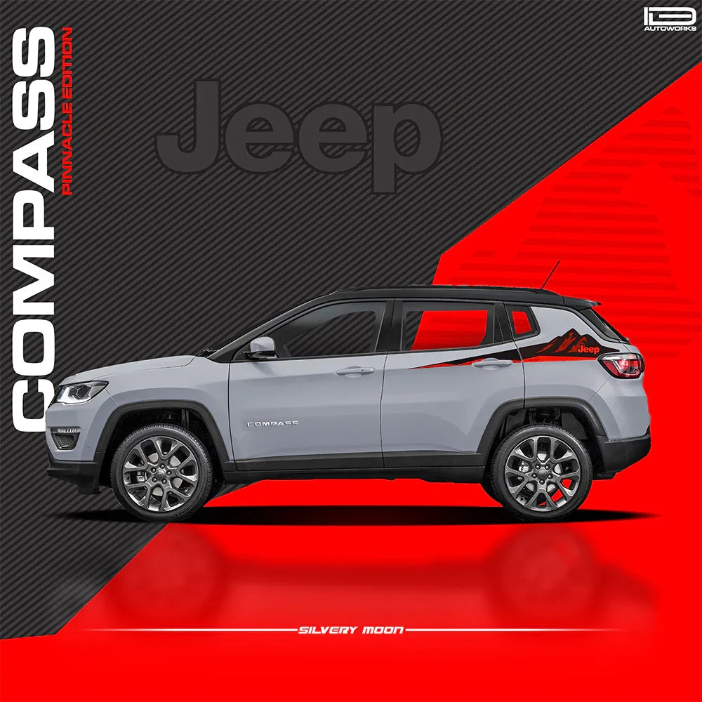 Pinnacle Edition Side Graphics for Jeep Compass silver